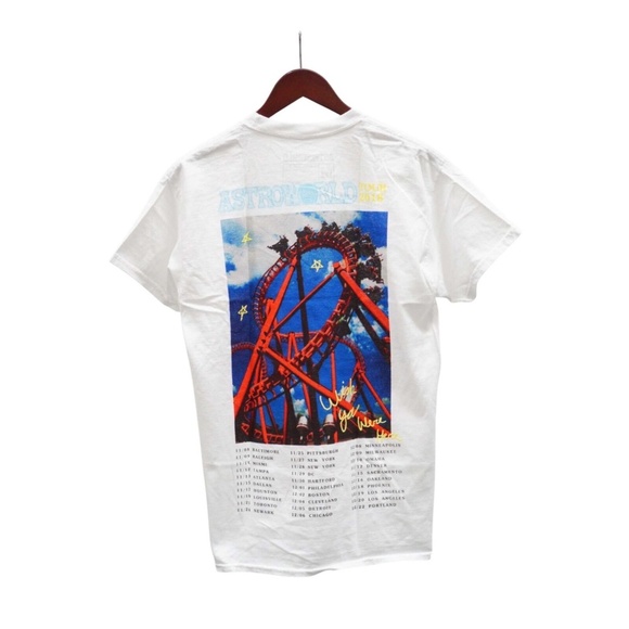 Other - Travis Scott Astroworld White Roller Coaster 2018 Tour Shirt XL